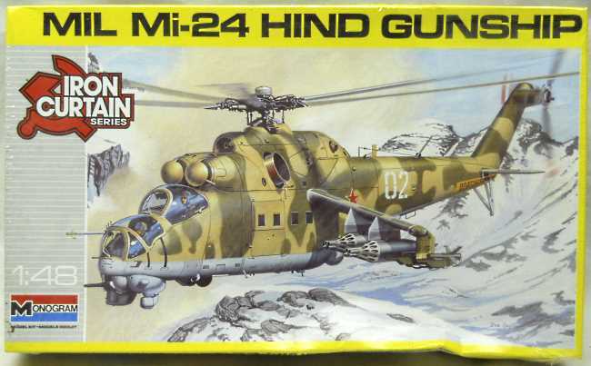 Monogram 1/48 MIL Mi-24 HIND Gunship, 5819 plastic model kit